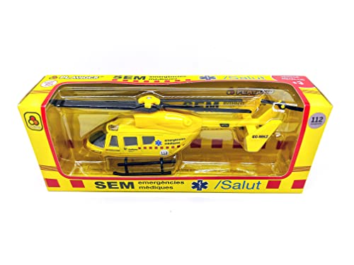 PLAYJOCS GT-8131 Helikopter SEM Helikopter aus Kunststoff mit Metallteilen, ideales Spielzeug für Kinder und Sammler.