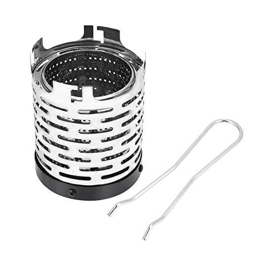 BORDSTRACT Mini aquecedor de acampamento, capa de aquecimento portátil de aço inoxidável para fogão de acampamento, capa de fogão de aquecimento para ambientes externos, acampamento, mochila, caminhadas