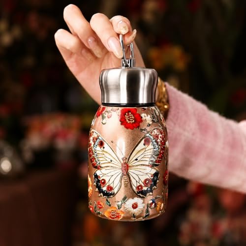 Image of 316 Stainless Steel Water Bottle, Hot & Cold water bottle, Butterfly Design | 300ml