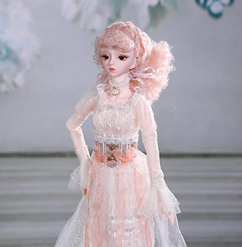 Aongneer BJD Dolls 34 Ball Jointed Doll 1/3 Smart Doll 24 Inch Doll, with Beautiful Doll Clothes Accessories Look Like Princess Fairy Doll for Girls, Great Gifts for Halloween-Shirley