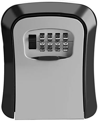 Sevia Digital Key Storage Cabinets Box, 4-Digit Combination Lock Box, Wall Mounted Lock Box, Metal Key Safe Combination Storage Box, Resettable Code Key Security Locker