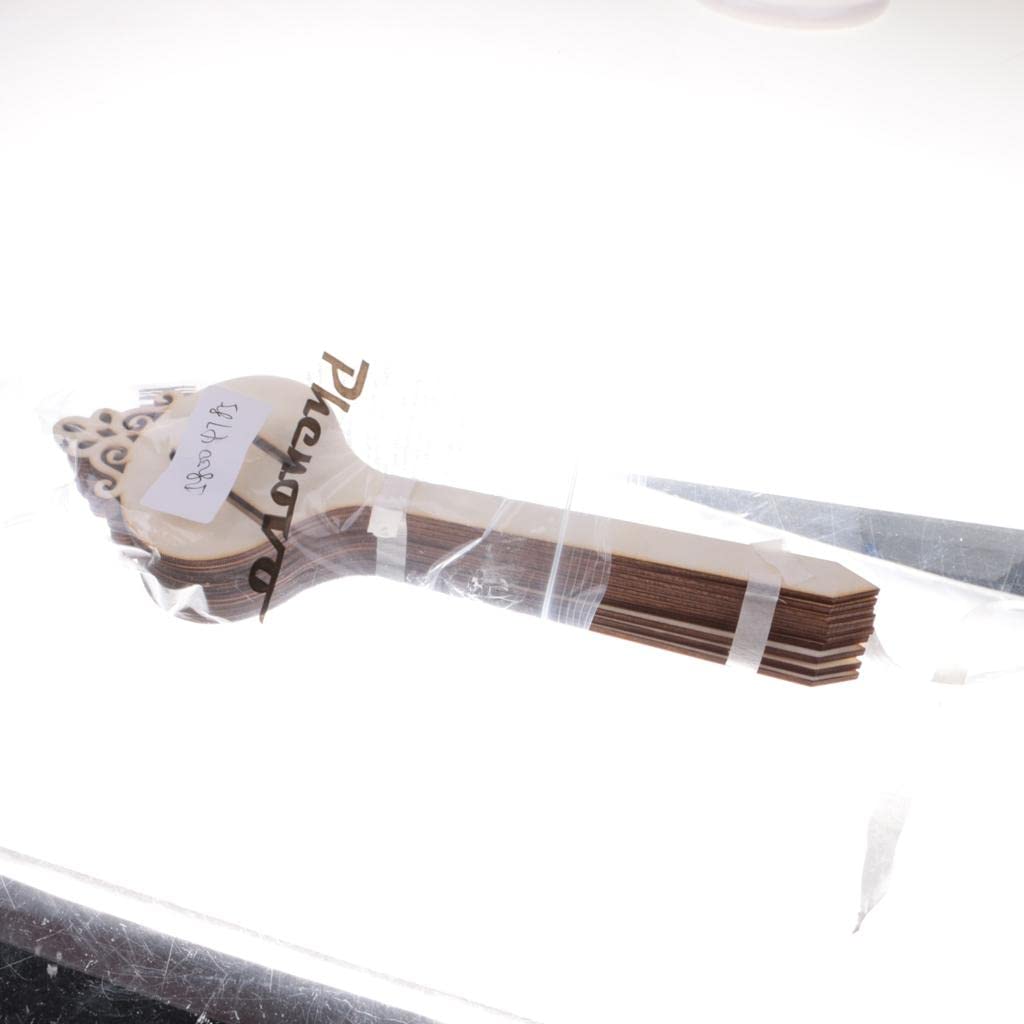 BAZPUR MART®10pcs Wooden Crown Table Number On Sticks for Wedding Home Decoration 11-20