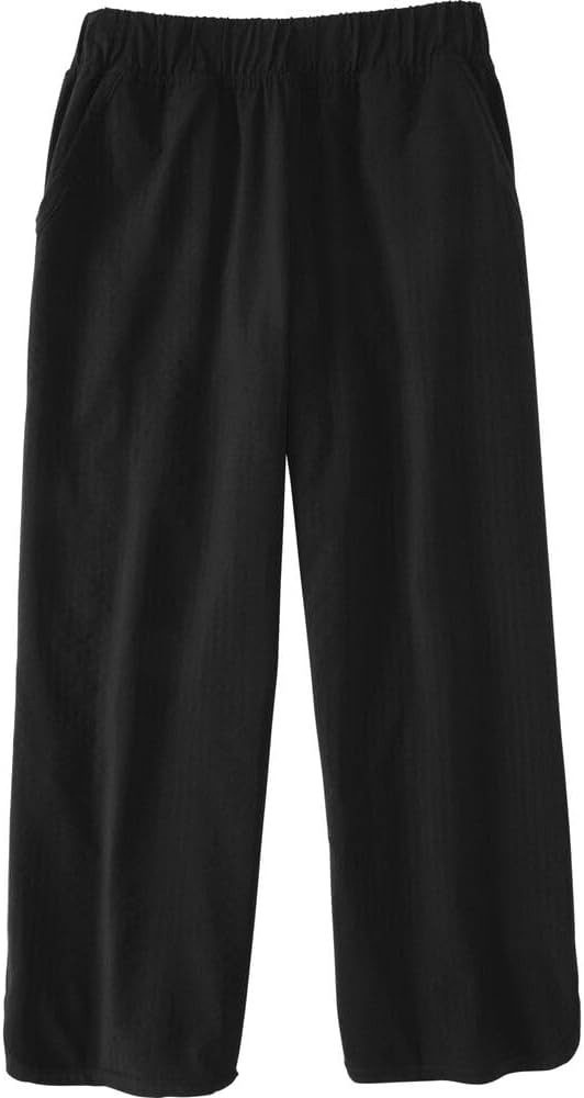Title Nine Slaycation Wide Leg Women’s Summer Pants – Quick Dry, UPF 50, Tech Seersucker with Pockets for Travel or Beach