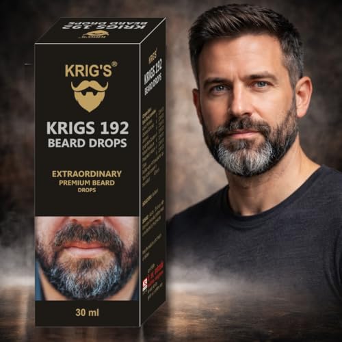 Image of KRIG'S 192 Beard Drops Homeopathic - Extraordinary Premium Drops 30ml - PACK OF 2 Bottles