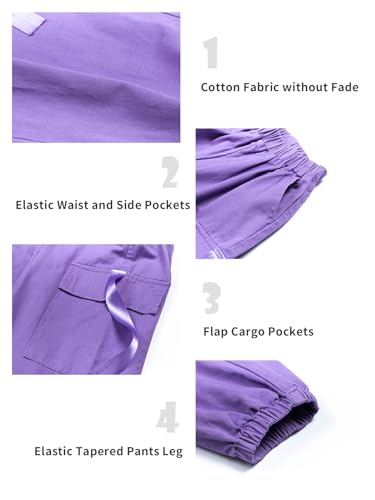 Image of Kids Cotton Jogger Cargo Pants for Boy's Girls' Loose Street Hip Hop Dance