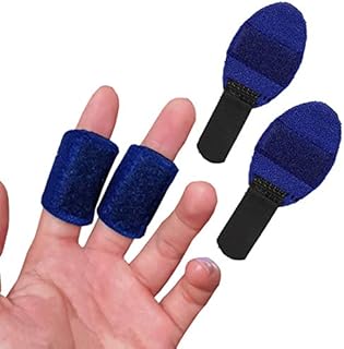 Mcvcoyh Small Finger Splint for Teens, 2 Pack Little Finger Knuckle Support Brace, Adjustable Kids Finger Splints for Straightening Curved, Bent and Mallet Finger Pinky, Thumb, Ring, Index
