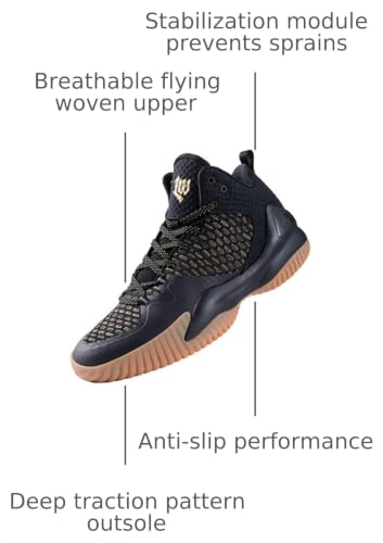 Image of PEAK High Top Mens Basketball Shoes Lou Williams Streetball Master Breathable Outdoor Sneakers Cushioning Shoes for Fitness