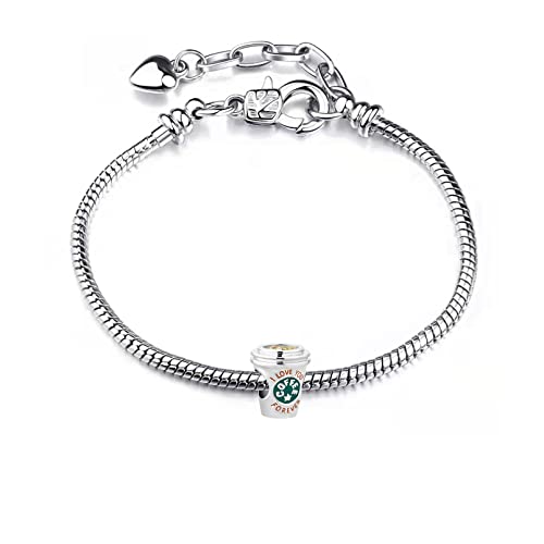 Nartgo Latte Art Coffee Cup Charm For Coffee Lover Compatible With Pandora Charms Bracelets #TOP2
