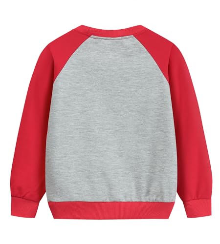 Tkria Boy Sweatshirt for Valentine Dinosaur Monster Truck Shark Toddler Pullover Love Heart Outfit 2-7 Years4