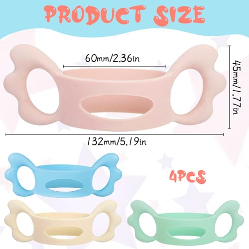 Dryxog 4 Stück Breitkalibriger Quadratischer Flaschengriff, Babyflaschen Griffe, Baby Flasche Griffe Silikon, Babyflaschen Griff, Silikon Flaschengriffhalter für AußEndurchmesser üBer 6cm Flasche