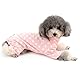 Zunea Schlafanzug für Kleine Hunde Baumwolle Gänseblümchen Overall Pyjama Welpen Schlafkleidung Haustier Hemd mit Hose Hunde Chihuahua Katzen Pyjama Kleidung für alle Jahreszeiten Rosa XXL