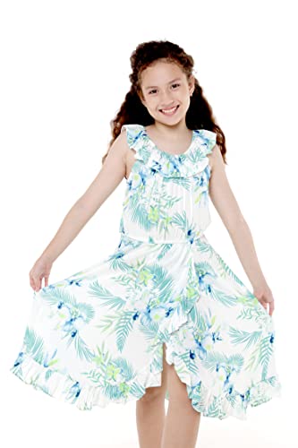 Image of Hawaii Hangover Family Matching Hawaiian Clothes, Orchid Breeze White | Family matching Hawaiian outfits, Orchid Breeze White, lightweight rayon, machine washable, tropical floral print, luaus