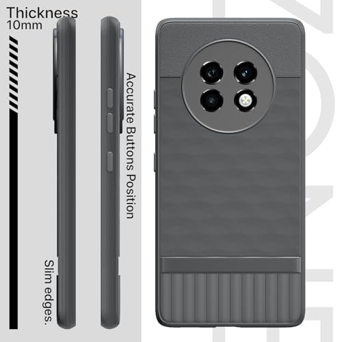 Image of Outlouders Bumper Case for Realme 13 Plus 5G / Realme P1 Speed 5G | Full Camera Protection | TPU Soft Flexible Shockproof Back Cover (Grey)