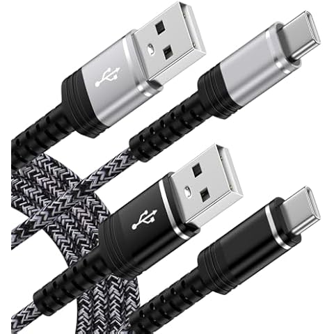 Fast Samsung Charger Cable USB C 2 Pack 6ft for Galaxy Z Fold 6 Flip 6 5 S24 Ultra S23 FE A16 A15 5G A35 A14 A54 A25 A55 S22 A32,3.1A Android Charger Long Type A USB to USB C Phone Charging Power Cord Cover