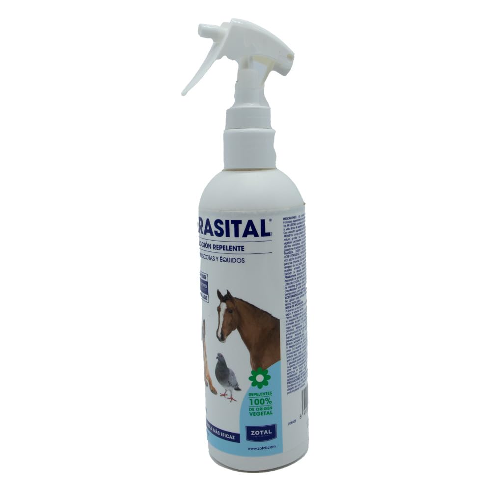 Zotal PARASITAL® Loción Repelente en Spray | Antiparasitario Externo destinado a Perros, Animales de compañía y équidos | Pack de 250 ml + 400 ml | Ingredientes Activos Naturales | Marca