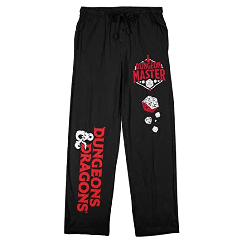 Dungeons & Dragons Dragon Master Men's Black Graphic Sleep Pants