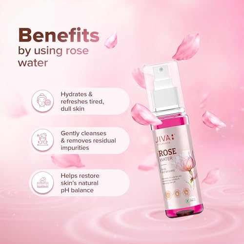 Image of Jiva Rose Petal Toner 100ml | Natural Toner to Hydrate, Cleanse and Tone Your Skin | Made of Natural Ingredients Like Rose Petals, Sandal, & Soap Nut, Suitable For All Skin Types (Pack Of 2)