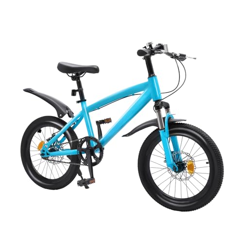 WooDerson 18 inch mountain bicycle for kids Max Load 60kg, Height Adjustable, Children Height 1.25-1.4m, Bike For Cities, Beaches, Bike Paths, With Front And Rear Brakes, Unisex