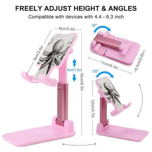 Support de téléphone réglable en forme de pieuvre avec structure compacte et pliable