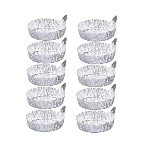 FUNOMOCYA 10pcs Weighing Dish Lab Dish Container Liquids Scale Tray Small Weighing Boats Aluminum Pans Aluminum Weighing Boats Weighing Plate Aluminum Small Weighing Boat Weigh Tray Silver