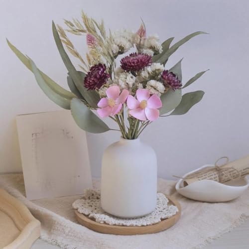Pequeño ramo decorativo de eucalipto y rosas secas miniatura 6