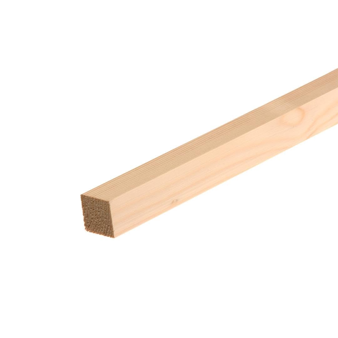 Snowdon Timber Planed Softwood Square Edge Timber (T) 34mm (W) 34mm (L) 2.4m - Pack of 12