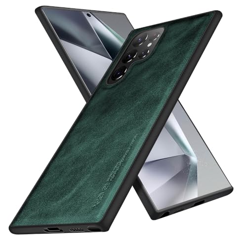 X-level PU Leather Case for Samsung Galaxy S24 Ultra, Non-Slip, Slim, Green