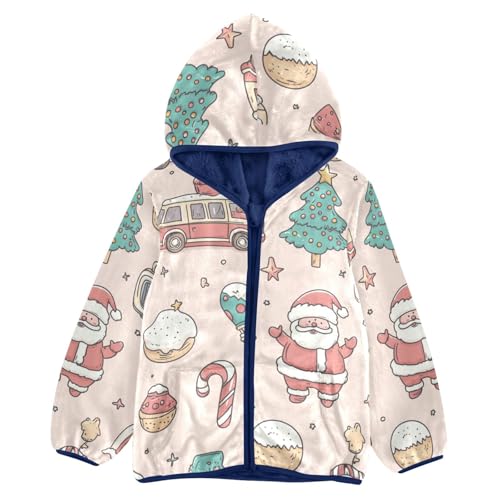 Christmas Set Of Elements Girls Fleece Jacket Girls Fall Jacket Girls Zip Up Hoodie Girls Sherpa Jacket 2-10T
