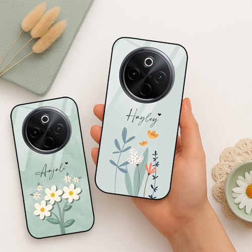 Image of COLORflow Back Cover Compatible with Vivo T4 5G / Y300 Pro 5G / iQOO Z10 5G | Floral Family Customized | Shockproof TPU Bumper with Camera Protection Back Cover