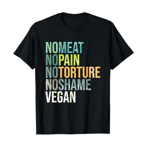 No Meat No Pain Vegan Slogan Plant Based T-Shirt Cover