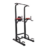 Power Tower - Home Gym Adjustable Multi-Function Fitness Strength Training Equipment Stand Workout Station