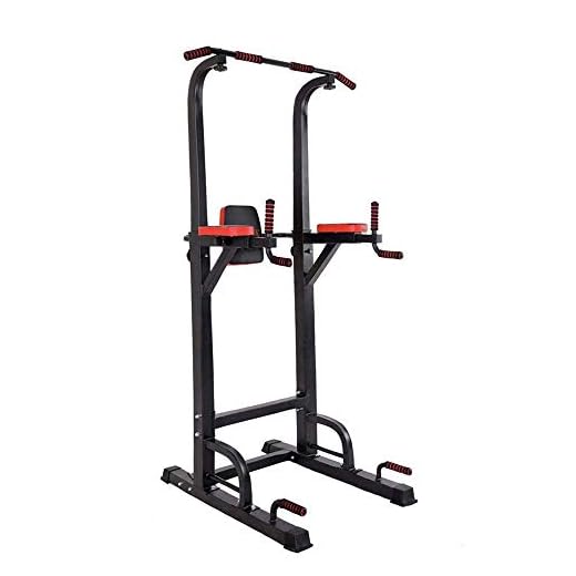 Power Tower - Home Gym Adjustable Multi-Function Fitness Strength Training Equipment Stand Workout Station