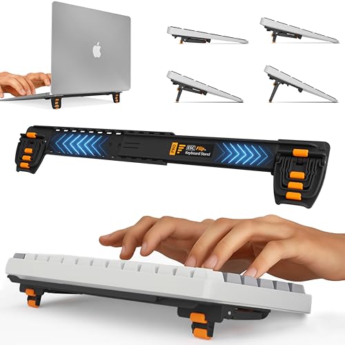 GPG2 ESC Flip PRO, Adjustable Computer Keyboard Stand & Portable Laptop Stand, Ergonomic Desk Stand for Compact & Full-Size Keyboards
