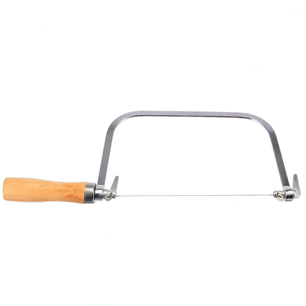 Culer Soap Cutter, Wooden Saw Cutting Tool Stainless Steel Cutter With 5 Strings For Soap Candle Wax Making