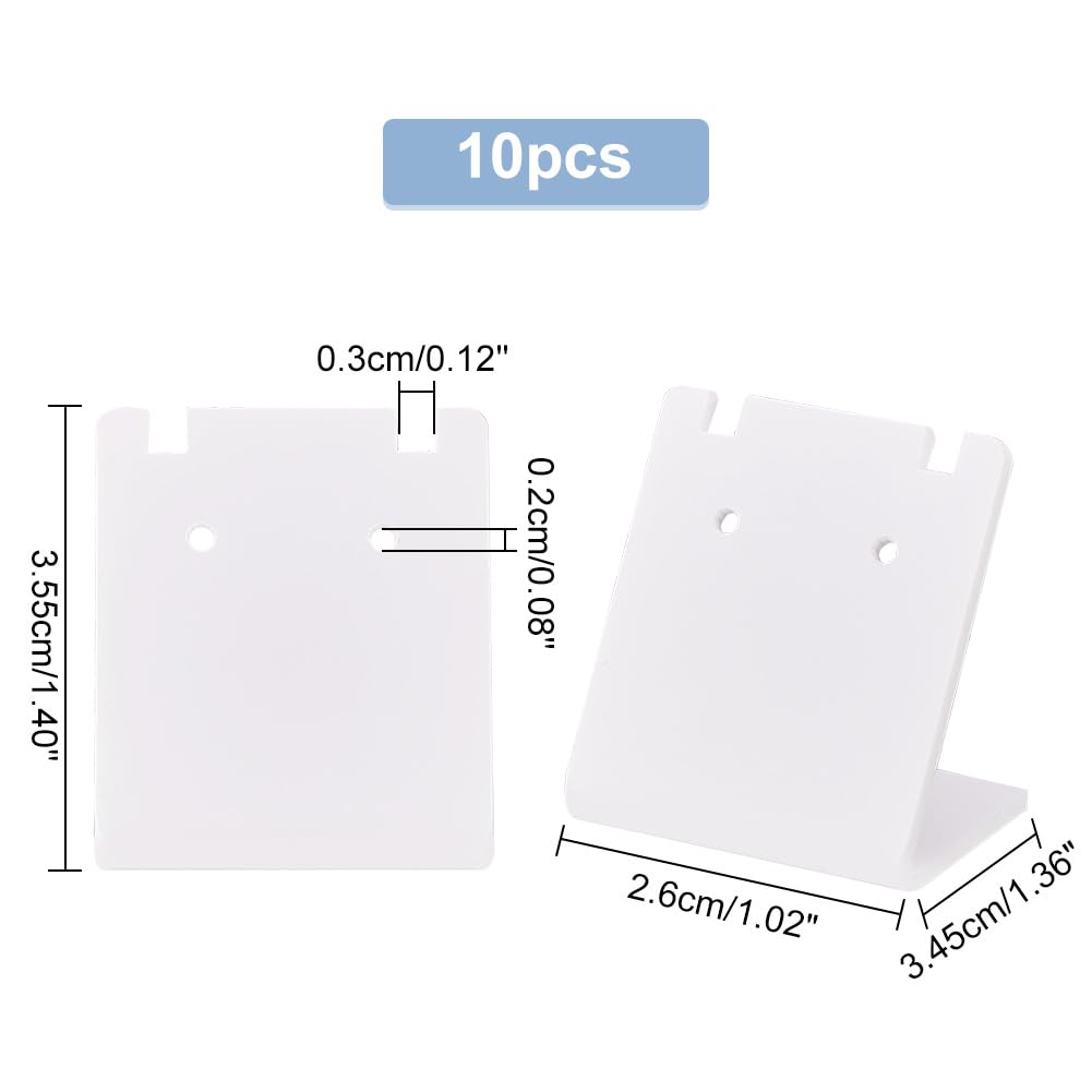 PH PandaHall 10PCS Earring and Necklace Display Stands, Acrylic Earring Holder Single Pair L-Shape Jewelry Displays Stand for Necklace Jewelry Dangling Slant Back Display, 1.36x1x1.4inch