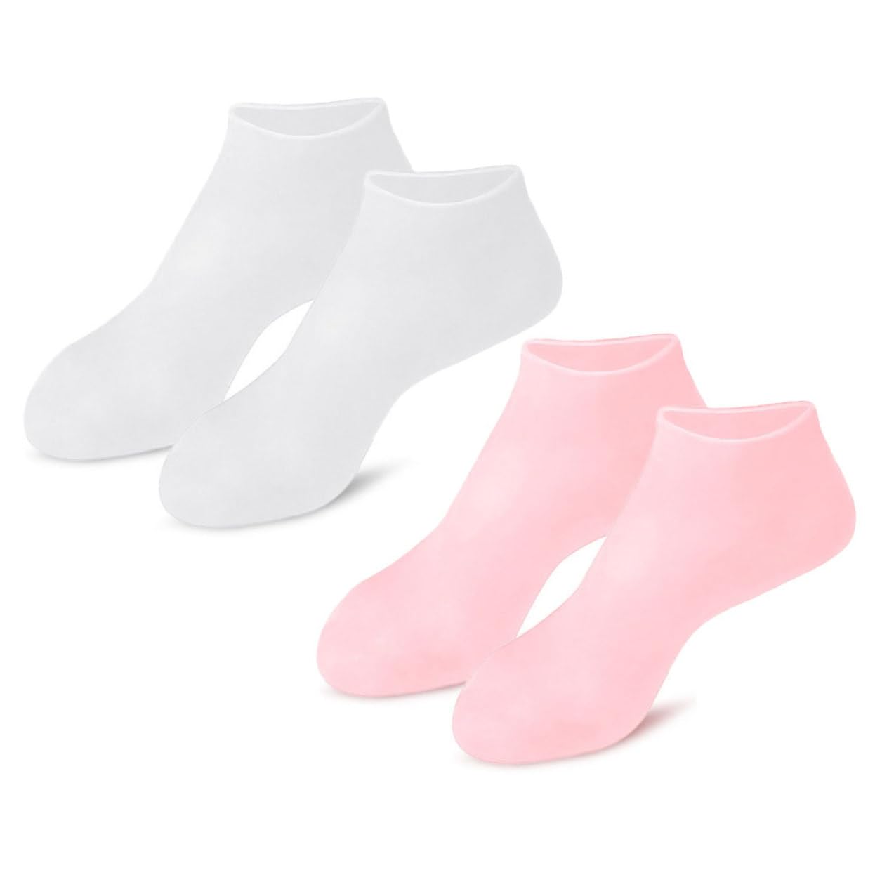 MUCKLILY 2Pairs Moisturizing Socks for Dry Cracked Feet of Spa Socks Exfoliating Foot Treatment Covers Softening Foot Care for Women