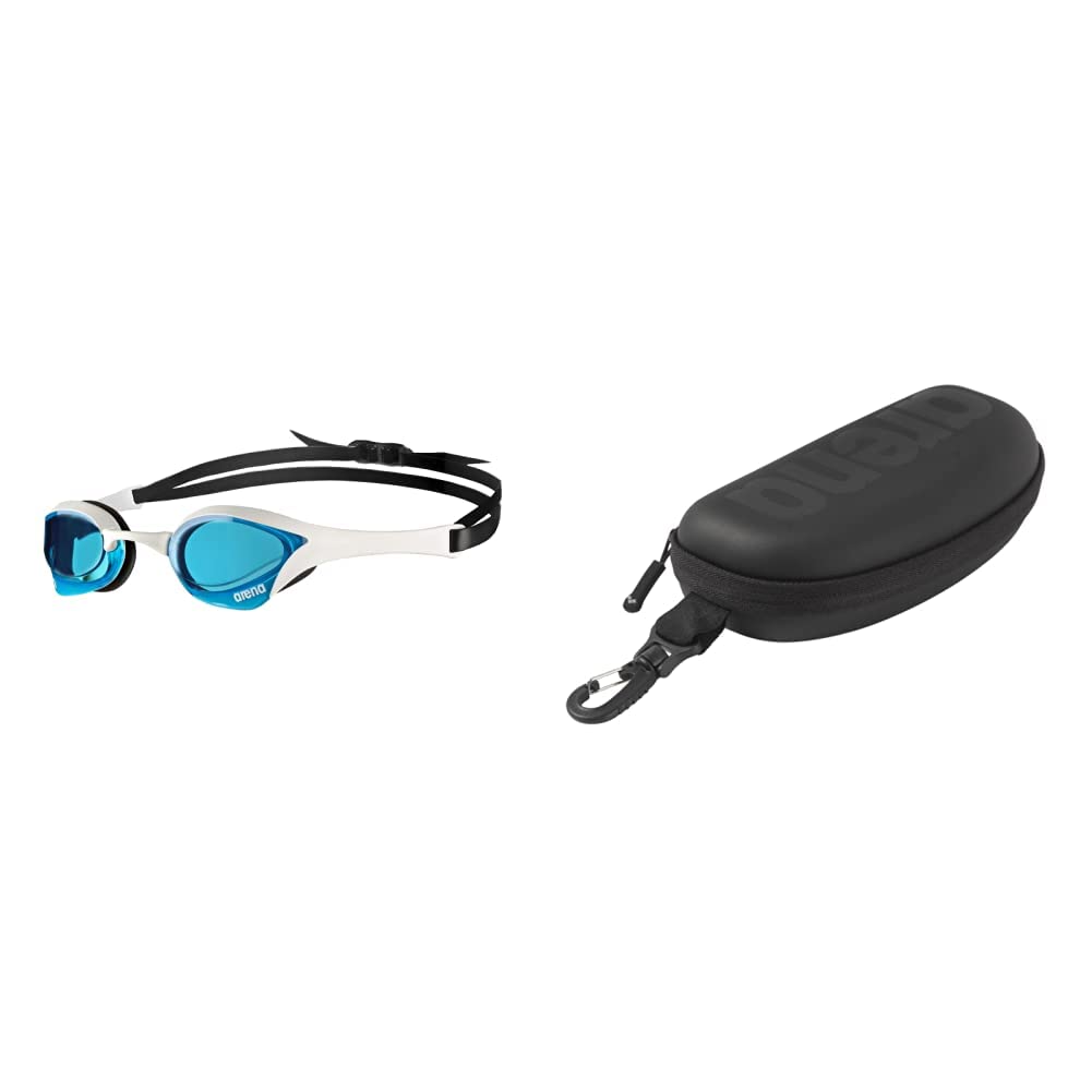 ARENA Cobra Ultra Swipe Gafas de natación, Unisex-Adult, Blue-White-Black, Talla única Estuche Goggle Case Accesorios Para Gafas De Natación, Unisex adulto, All Black, Única