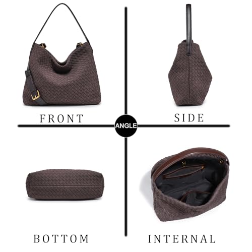 Bolso Tote Trenzado de Gamuza para Mujer Grande miniatura 5