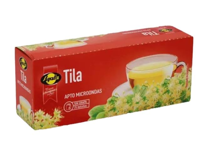 Infusión de Tila – 25 Bolsitas | Té Relajante Natural para Dormir y Reducir el Estrés | Apto para Microondas, Sin Grapa