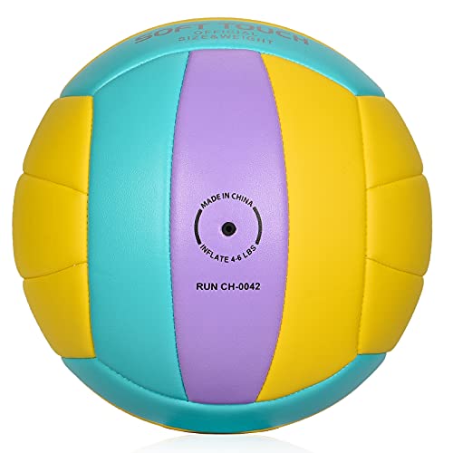 Runleaps Beach Volleyball Official Size 5 Soft Waterproof Volleyball Sand Sports Pu Ball For Indoor, Outdoor, Pool, Gym, Training #TOP2
