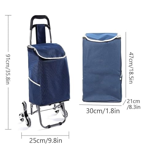 Carretilla plegable con 6 ruedas para compras miniatura 2
