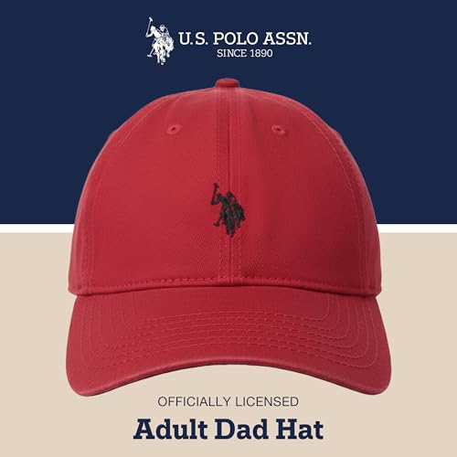 Image of U.S. Polo Assn. Baseball Cap, 100% Cotton Adjustable Dad Hat with Small Pony Logo