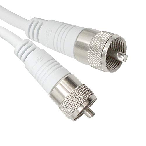 Accesorios De Tv Y Video, Electronics STEREN Cable coaxial - Conector de cable coaxial - Cable de antena de 6 pies - Blanco - Conector de cable coaxial - Cable coaxial RG8X - Cable de antena UHF -...