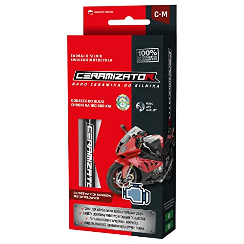 Ceramizator CM Nano Protection Céramique pour Tous Moteurs de Moto - Additif d'Huile 10ml | Protection Moteur en Céramique Anti Usure | Additifs d'Huile de Moteur en Céramique | Moto Protéger