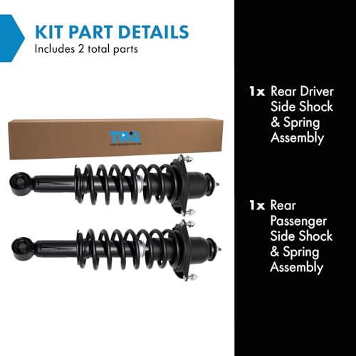 Image of TRQ Rear Shock & Spring Strut Assembly Set Driver & Passenger Side Compatible with 2014-2019 Toyota Corolla