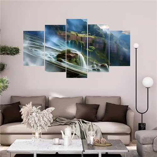 Peinture diamant cascade grand format 225x135 cm E-8513