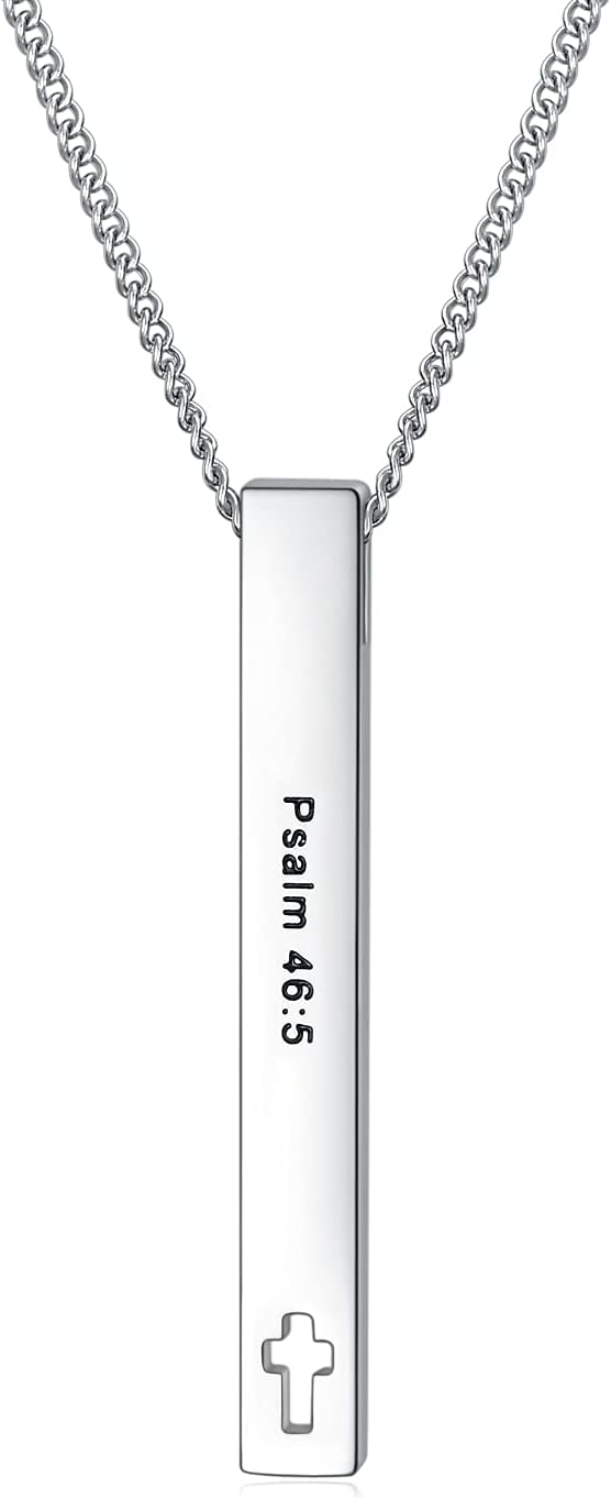 Rnivida Christian Bible Verse Bar Necklaces for Women, Religious Faith Inspirational Birthday Jewelry Gift - Image 3
