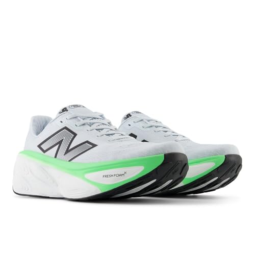 New Balance New Balance Men's Fresh Foam X More V5 Running Shoe, Ice Blue/Electric Jade/Black, 10 W