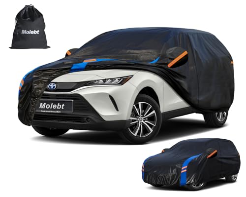 Image of Custom Fit SUV Car Cover for Toyota Venza (2009-2026), Upgraded Waterproof All Weather Outdoor Auto Cover with Driver Door Zipper & Mirror Pockets, UV /Snow /Dust Protection