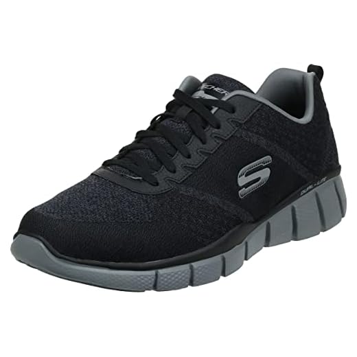 Skechers mens Equalizer 2.0 True Balance Oxford, Black/Charcoal, 9.5 X-Wide US